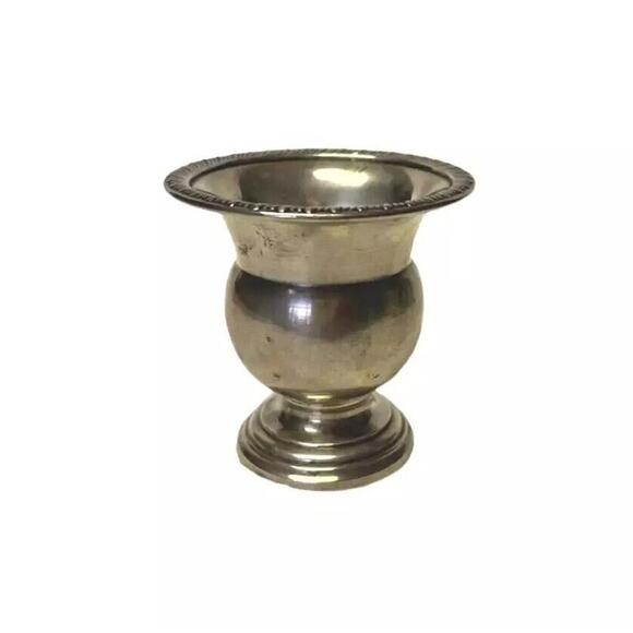 Vintage Urn 925 Sterling Silver Bud Vase/Tooth Pick Holder Cup Baker Chalice